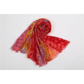 New Arrival good quality Red border sunflower cashmere scarf manufacturer sale